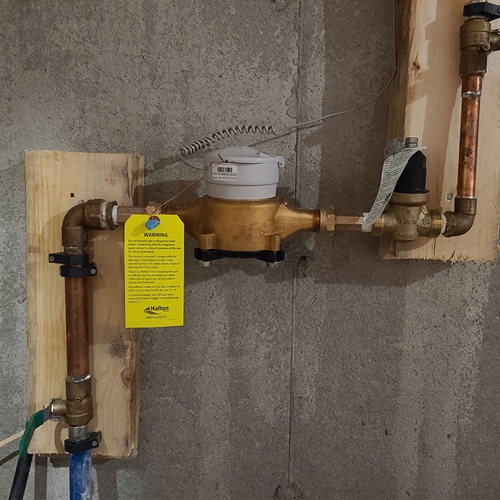 A typical water meter.