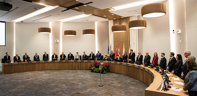 Inaugural Meeting of Halton Regional Council on December 5, 2018.