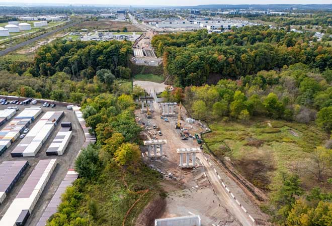 Wyecroft Road Extension and Bridge Project progress