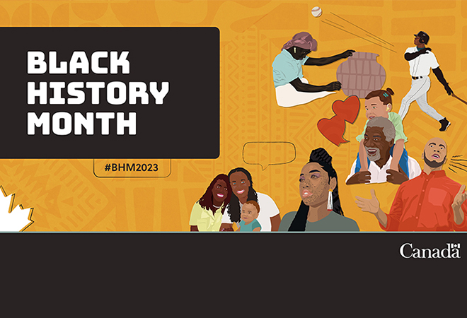 Black History Month graphic from the government of canada.