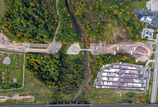 Wyecroft Road Extension and Bridge Project progress