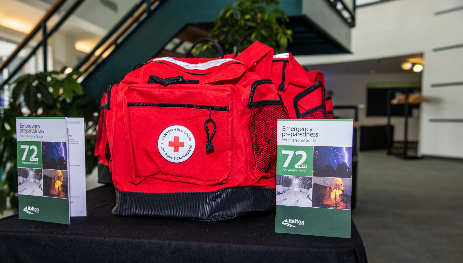 An emergency preparedness kit with the personal emergency preparedness guide.