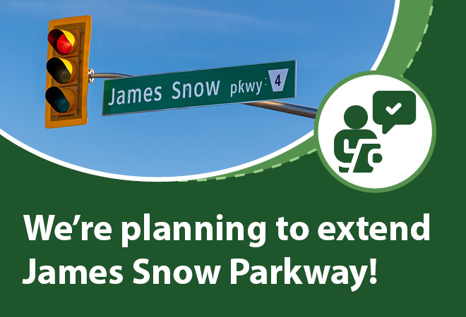 We're planning to extend James Snow Parkway!